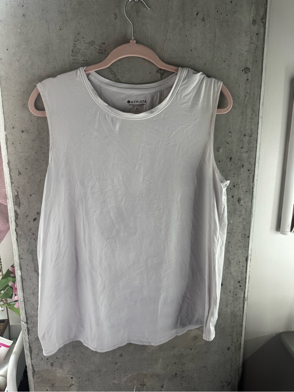 Athleta White Performance Muscle Tank